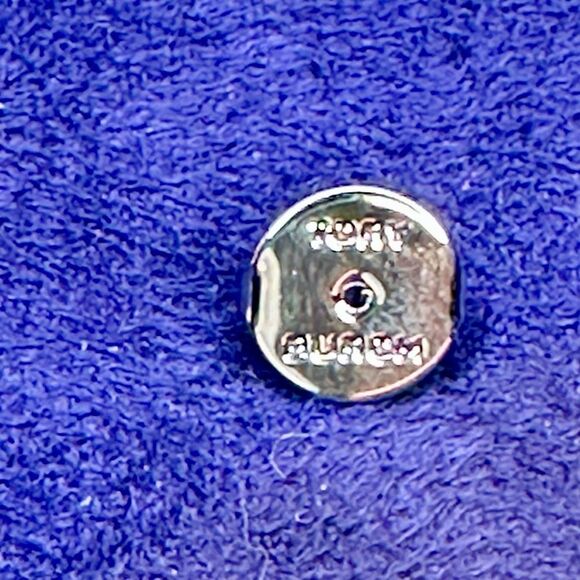 Tory Burch Silver Logo Dangle Pearl Drop Earrings - Elegant Minimalist Jewelry - Picture 4 of 6